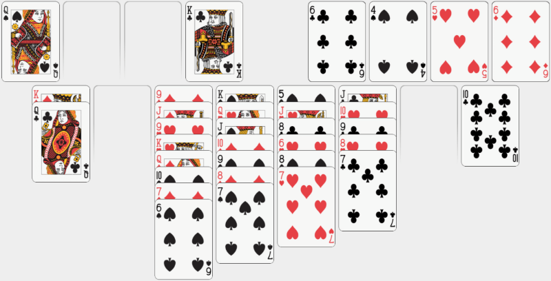 Freecell, solving example, part 15